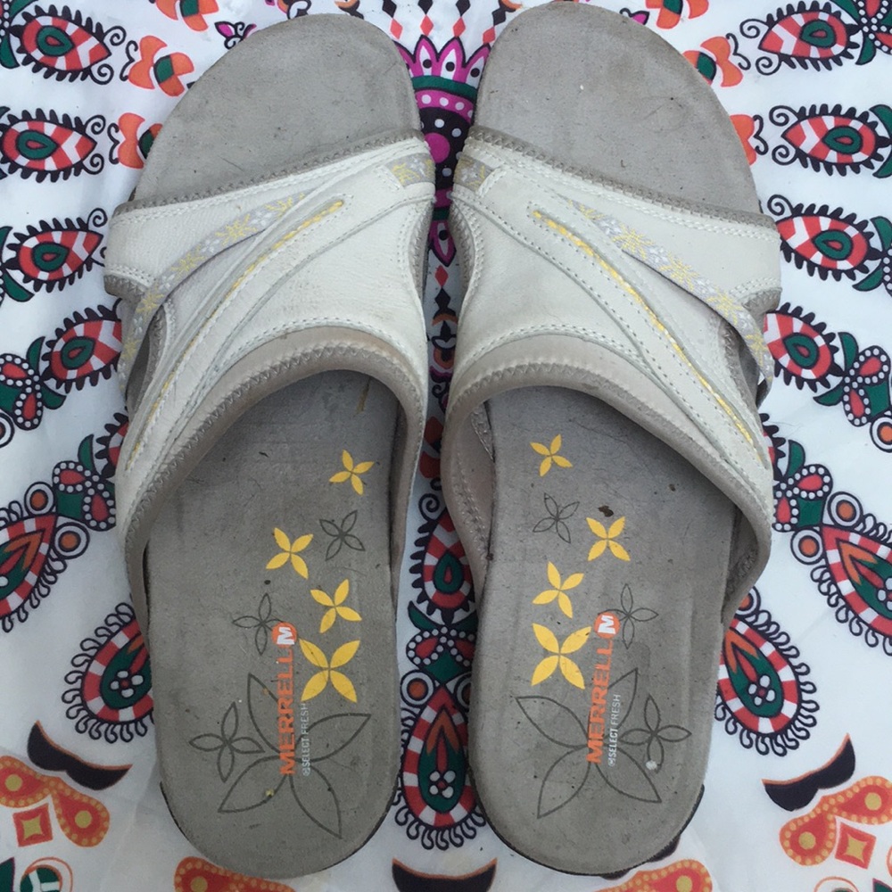 Merrell Slides Stone And Yellow size 10